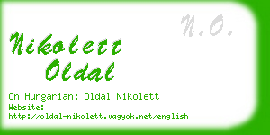 nikolett oldal business card